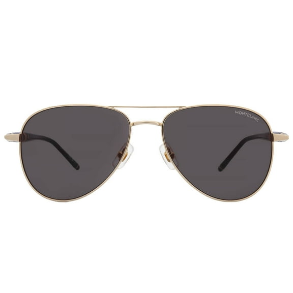 Montblanc Grey Pilot Men's Sunglasses MB0345S 001 57