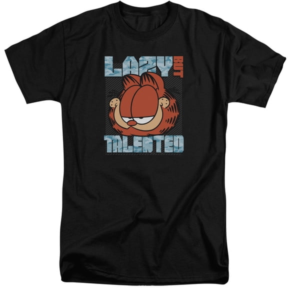 Garfield Lazy But Talented S/S Adult Tall Black