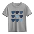 thumbnail image 1 of hengsof T-Shirt d'Été Imprimé Amour pour Enfants Manches Courtes Col Rond T-Shirt Graphique, 1 of 3