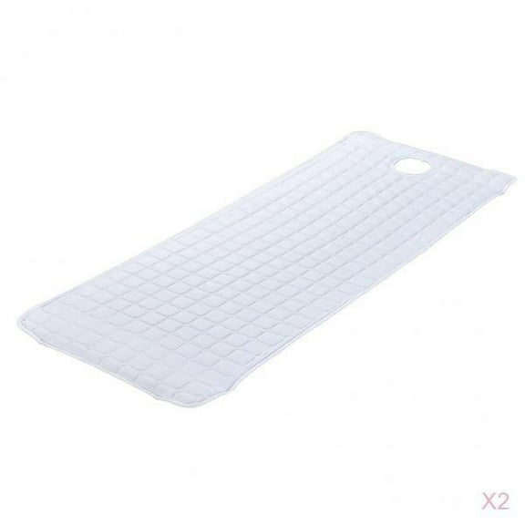2pcs Massage Pad Cover Spa Bed Cover 71x24inch White