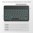 thumbnail image 4 of Aoub Backlit Keyboard Case for iPad 11th/10th Generation A16 with Pencil Holder 11inch/10.9 inch, Magnetic Detachable Wireless Bluetooth Folio Stand Rechargeable Keyboard Cover, Black, 4 of 10