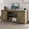 thumbnail image 2 of Farmhouse TV Stand With Sliding Barn Door, Wood Entertainment Center for TV up to 65", Rustic Gray, 2 of 7