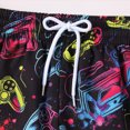 thumbnail image 6 of NIEWTR Boys' Casual Swim Shorts Quick Dry Swim Trunks Lightweight Beach Board Shorts with Designs（A01-Multicolour,7-8 Years), 6 of 9