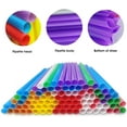 thumbnail image 3 of 100 Pack Disposable Jumbo Straws for Drinking Smoothies & Bubble Boba Tea, Individually Wrapped Large Wide Straw for Milkshakes, 10x0.5 in, 3 of 5