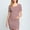 Pink, variant on Maternity Dress for Photo Shoot, Off Shoulder Pleated Mid Calf Dress, Soft Stretch Jersey for Pregnancy, Baby Shower & Casual Wear