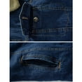 thumbnail image 5 of HOW'ON Men's Thicken Warm Sherpa Lined Denim Jacket Casual Button Jean Trucker Jackets Coat Blue L, 5 of 7