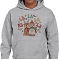 thumbnail image 2 of Singing Snowman and Reindeer Hoodie Sweatshirt Unisex Large Grey, 2 of 5