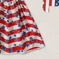 thumbnail image 5 of mgoYE Toddler July 4th Outfit Girl 4th of July Toddler Baby Girl Outfit USA Dress Bowknot Halter Fouth of July Dresses Girls 4th of July Clothes(Red,2-3 Years), 5 of 5