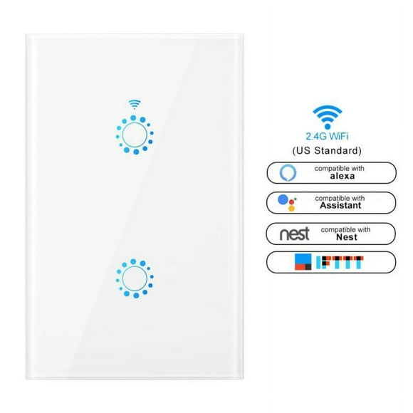 1/2/3 Gang WiFi Smart Touch Light Switch US For Amazon Alexa Google IFTTT