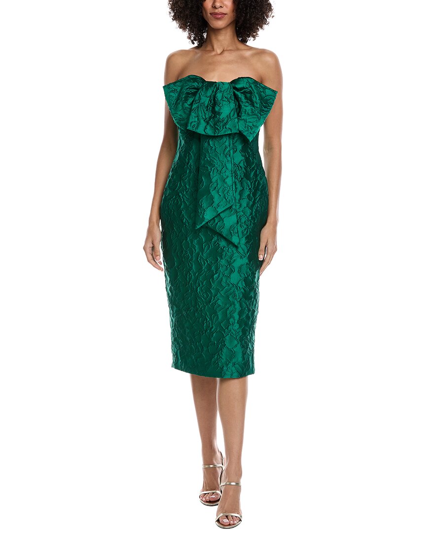 herve leger dark green dress Hervé Léger - Sequin-embellished Halterneck Bandage Mini Dress main image 1