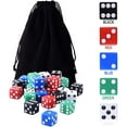 thumbnail image 4 of GFDYREE 50 Pieces Game Dice Set 5 Colors Square Corner Dice with a Free Storage Bag, 4 of 7