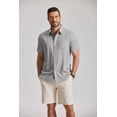 thumbnail image 5 of COOFANDY Mens Summer Textured Shirts Short Sleeve Casual Shirts Wrinkle Free Button Down Shirt, 5 of 6