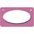 thumbnail image 2 of Pink White Chevon White Center Oval Metal Novelty License Plate 7" x 4" Motorcycle, 2 of 2