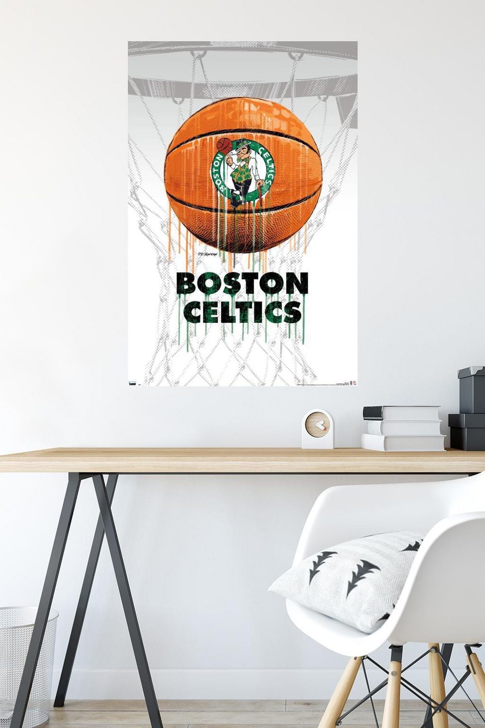 NBA Boston Celtics - Drip Ball 20 Wall Poster, 22.375" x 34" Framed