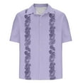 thumbnail image 4 of Zylanna Men's Hawaiian Shirts, Turndown Collar Short Sleeve Casual Quickly Dry Summer Beach Button Down Shirts Purple Size XL, 4 of 5