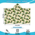 thumbnail image 2 of Cartoon Tractors Harvesters Beige Pattern Hooded Bath Towel，50"x30" for Ages 3 To 12 Kids, Quick Dry Lightweight Soft Microfiber Hood Beach Towel Cover Up for Kids, 2 of 7