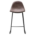 thumbnail image 2 of Cortesi Home Gavin 24" Contoured Back Counterstool in faux Brown Leather (Set of 2), 2 of 10