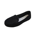 thumbnail image 2 of Women’s Plus-Size Breathable Soft-Soled Loafers, Lightweight Comfortable Moccasins, Casual Versatile Shoes for Spring Summer, Non-Slip Flexible Footwear for Daily Wear Black, 2 of 9