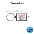 thumbnail image 3 of Lots Of Flamingos Watercolor Metal Rectangle Keychain, 3 of 7
