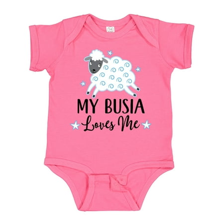 

Inktastic My Busia Loves Me Baby Lamb Gift Baby Boy or Baby Girl Bodysuit