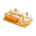 thumbnail image 1 of Luzkey Dried Fruit Plate Candy Nuts Dish with Lid with Stand,Divided Serving Dish,Appetizer Plate,for Wedding Appetizer Fruit Snacks 6 grid, 1 of 8