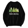 thumbnail image 5 of Jkety Christmas Sweaters for Women Christmas Sweatshirts for Women Cute Reindeer Christmas Tree Print Pullover Long Sleeve Hoodless Pullover Holiday Tops Black,S, 5 of 6