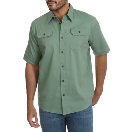 Wrangler Men's Short Sleeve Twill Shirt (Best Mens Work Shirts)