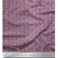 thumbnail image 1 of Soimoi Purple Modal Satin Fabric Stripe & Alphabets Text Fabric Prints By Yard 42 Inch Wide, 1 of 3