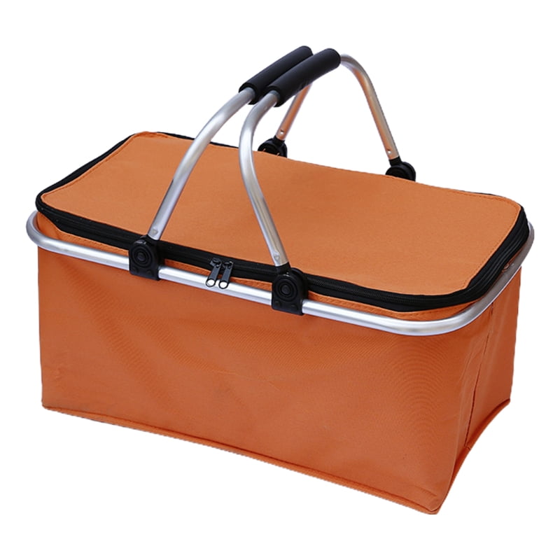Collapsible Market Basket Foldable Shopping Basket Cooler Insulated