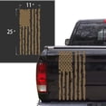thumbnail image 2 of Distressed American Flag Truck Tailgate Vinyl Decal Compatible with Most Pickup Trucks USA Sticker Pickup Truck Car Sticker Rear Graphic (11" x 25", Light Brown), 2 of 8
