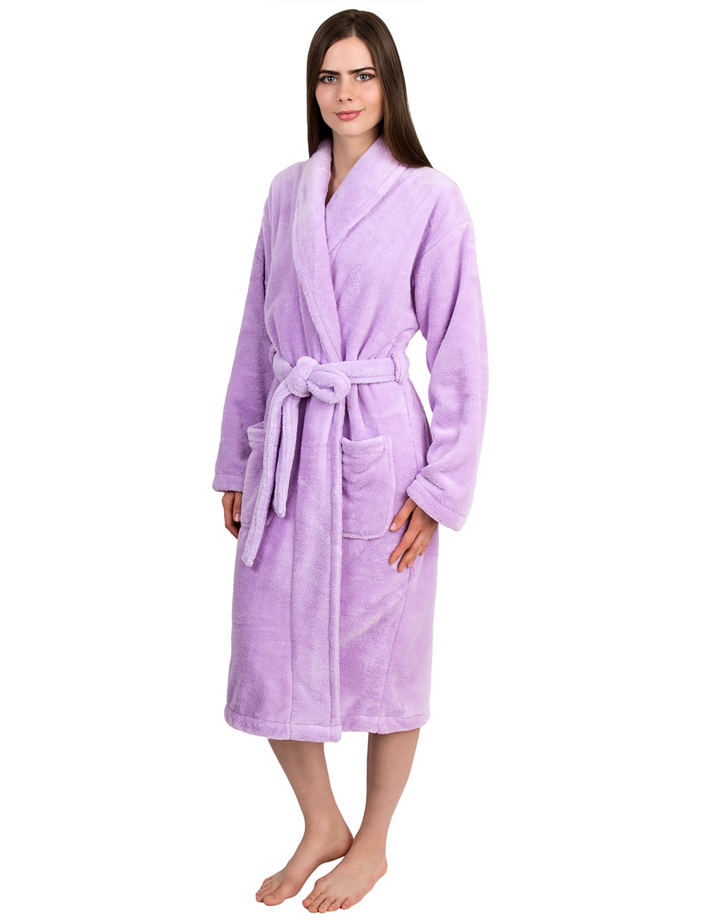 TowelSelections Women's Super Soft Plush Bathrobe Fleece Spa Robe Large ...