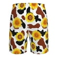 thumbnail image 6 of Naloa Cow Print Sunflower Men's Beach Shorts, Surfing shorts, Swim trunks, Quick Dry Swim Trunks for Surfing Beach Fun - X-Large, 6 of 9