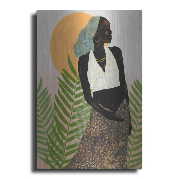 Luxe Metal Art 'Her Grace' by Alonzo Saunders, Metal Wall Art, 16"x24"