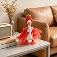 thumbnail image 4 of 7 Inch Desk Goose Outfits,Mini Removable Tulle Skirt Hat Set for Bookshelf Display & Tabletop Holiday Prop,Cute Desktop Ornament,Red, 4 of 7