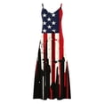 thumbnail image 5 of Vetsdori Summer Maxi Dress for Women's Red White and Blue American Flag Slip Dress 4th of July Party Ankle Length,V-Neck Backless Womens Dress Holiday, 5 of 8