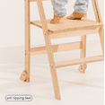 thumbnail image 5 of Goodevas Folding Wooden Kitchen Standing Step Stool Compact Learning for Toddlers, 5 of 9