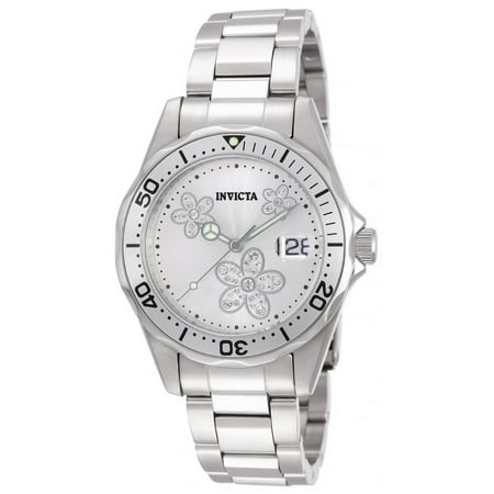Invicta 12506 Womens Angel Quartz 3 Hand Dial Watch - Metallic White
