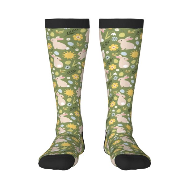 Balery Happy Easter Calcetines novedosos Calcetines deportivos Calcetines hasta la rodilla Calcetines de algodón Calcetines originales y geniales