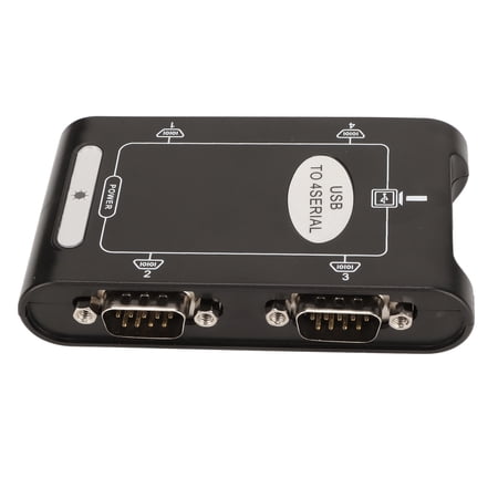 USB To RS232 Adapter, 4 RS232 Port ABS Material DB9 USB To Serial ...