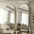 thumbnail image 6 of YVANLA 38"x77" Arched Full Length Mirror Floor Standing Mirror with Aluminum Alloy Frame, Gold, 6 of 7