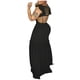 thumbnail image 3 of Vestido largo de gasa con lazo sin mangas y escote en V profundo sexy para mujer Pompotops  ghjkhdj9716, 3 of 6