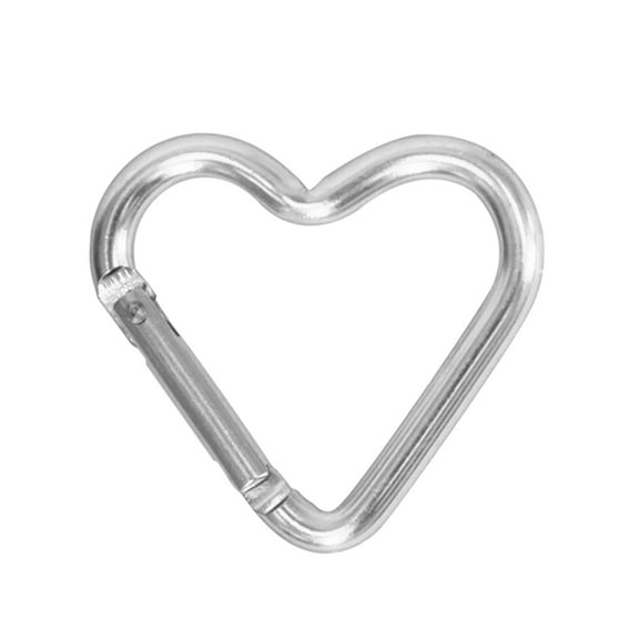 Heart Shape Snap Hook Carabiner Hook Clip Key Holder Aluminum Alloys Keychain Clip for Outdoor Traveling Walking
