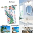 thumbnail image 4 of Stylish Beautiful Peacock Flowers Soft Luxury Decorative 3 Pieces Towels Set, 1 Bath Towel+1 Hand Towel+1 Washcloth, Multipurpose for Bathroom, Hotel, Gym, Spa and Beach, 4 of 5