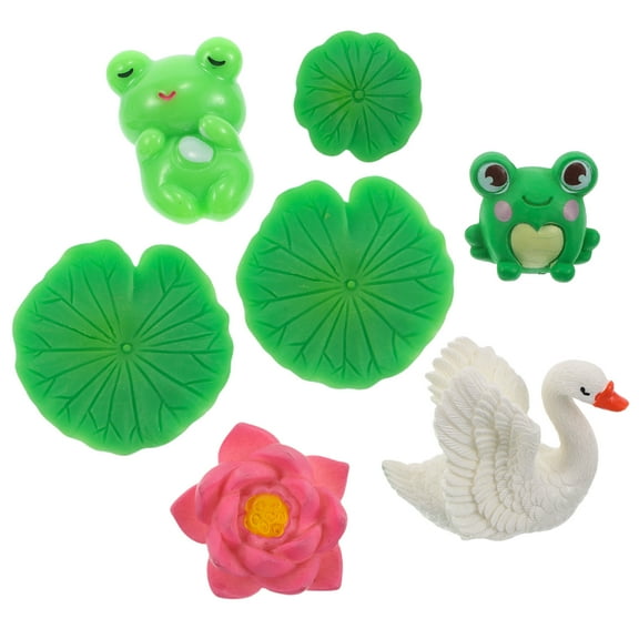 WRISTBIQUE Animal Statue Multi Plastic Tiny Frogs 1 Set