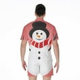 thumbnail image 2 of Cute Snowman Short Sleeve Men'S Rompers, Christmas Snowman Winter Vibe Casual Summer Jumpsuits Outfit, 2 of 4
