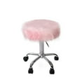 thumbnail image 4 of Impressions Vanity Momo Faux Fur Vanity Stool (Pink), 4 of 5
