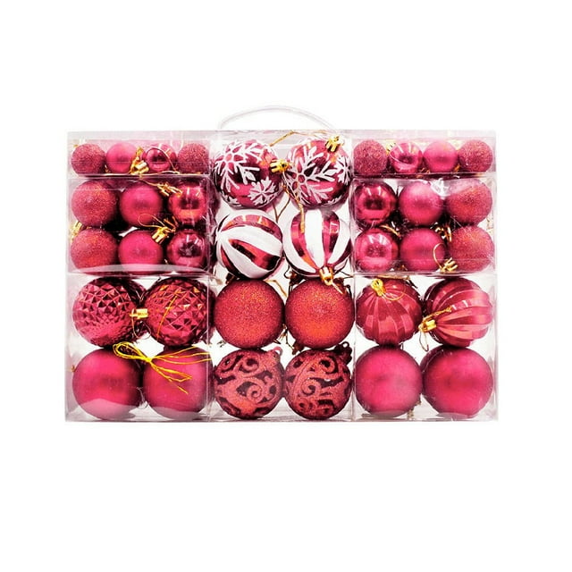 Cyber of Monday Deals! kkbbma 100ct Christmas Tree Ball Ornaments Decorations Shatterproof Christmas Ball Ornaments Set for Holiday/Party/Decorations/DIY