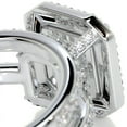 thumbnail image 2 of Dash Jewel 2.3 Ct Asscher Cut Diamond Bridal Set Engagement Ring - 14K White Gold Plated - Prong Setting Lab-Created Simulated Diamond Ring for Women's Proposal ,Anniversaries and Birthday Gifts, 2 of 3