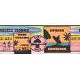 thumbnail image 2 of Retro Surf Signs Vintage Wallpaper Border for Surfer Teen, Roll 15' x 9'', 2 of 3