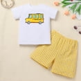 IDOPIP Toddler Boys Back to School Clothes Set Funny Pattern T Shirt